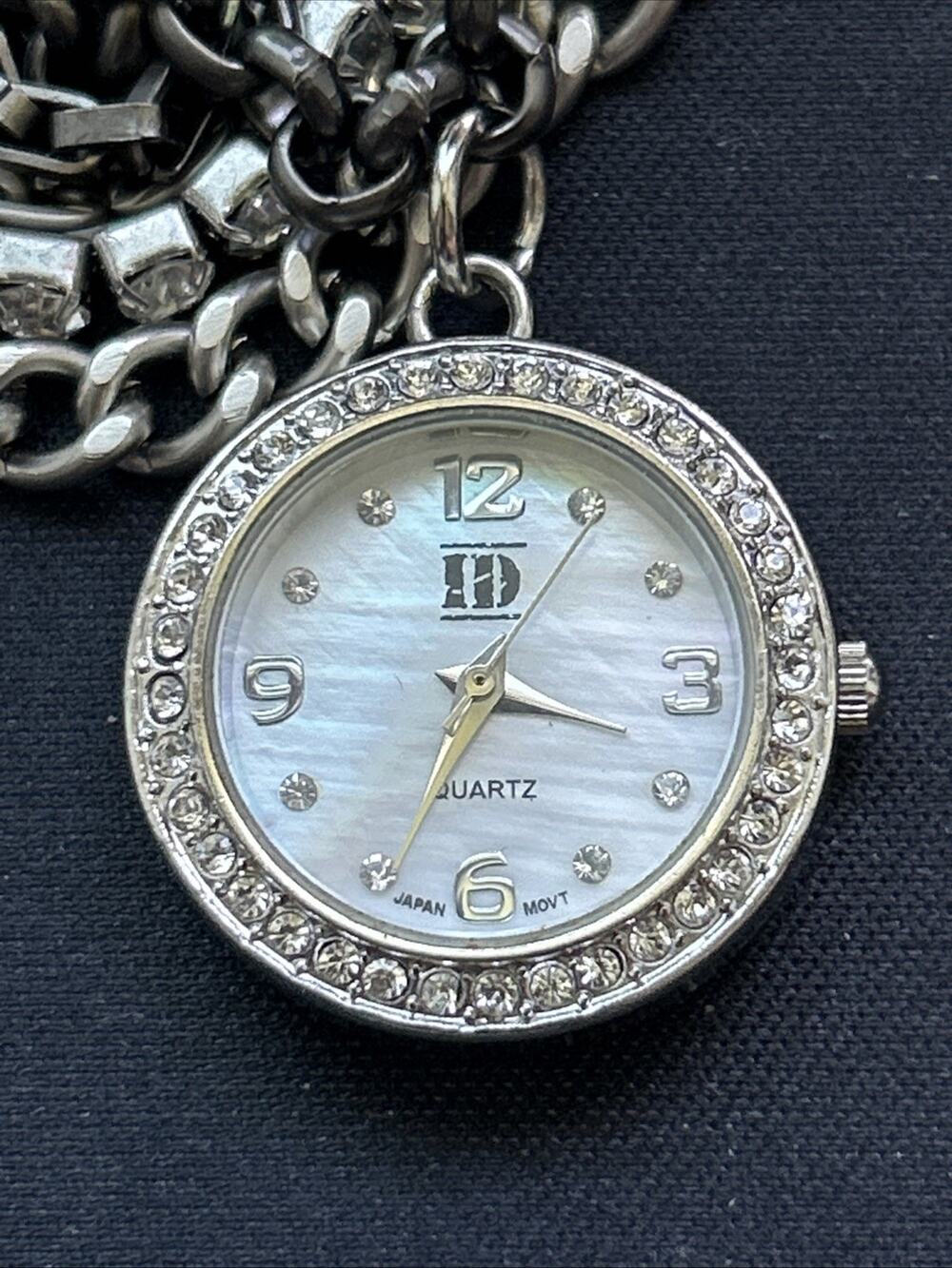 ID MOP Dial Chain Bracelet Womens Quartz Watch
